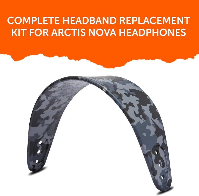 WC HeadbandZ Arctis Nova - Upgraded Silicone Headband for Arctis Nova Headsets by Wicked Cushions - Enhanced Flexibility, Comfort, and Style with Matching Earpad Designs | Black Camo - Image 5